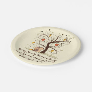 Plato De Papel Humor del árbol de familia