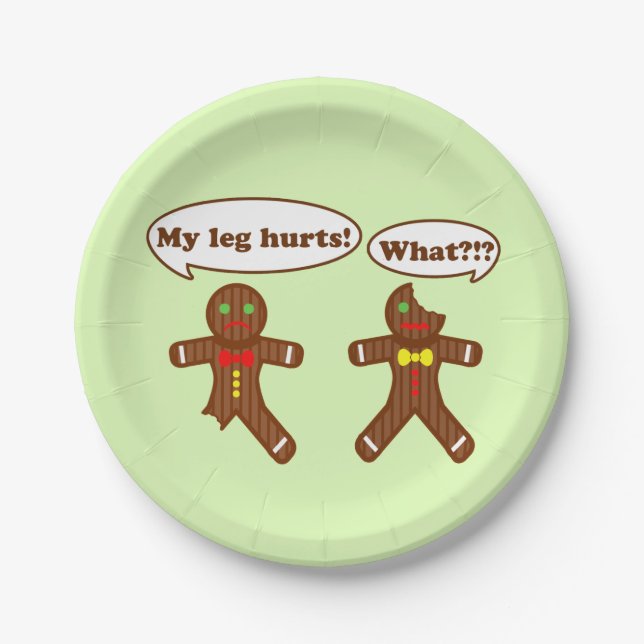 Plato De Papel Humor del pan de jengibre (Anverso)