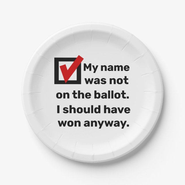 Plato De Papel Humor electoral 2024 (Anverso)