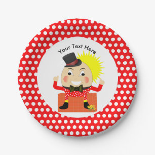 Plato De Papel Humpty Dumpty Nursery Rhyme Cute Personalizado