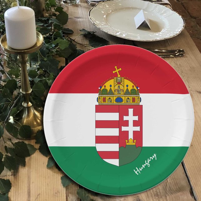 Plato De Papel Hungría, Bandera Húngara - fiesta, cumpleaños/depo (Subido por el creador)