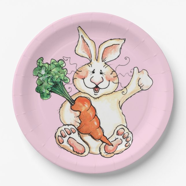 Plato De Papel Hungry Bunny (Anverso)