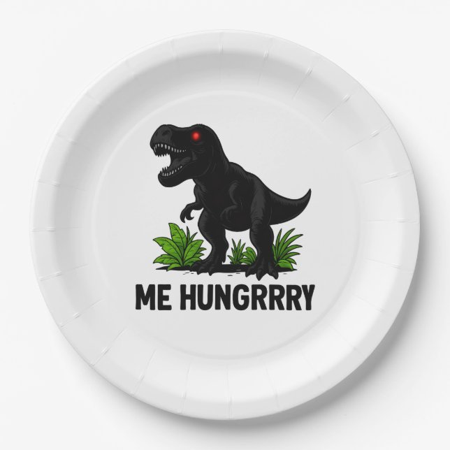 Plato De Papel Hungry T-Rexx (Anverso)
