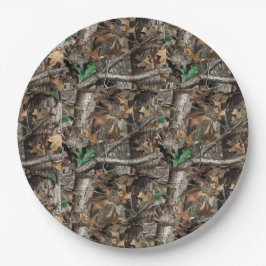 PLATO DE PAPEL HUNTERS FOREST TREE CAMO #1 PLANTAS DE PAPEL