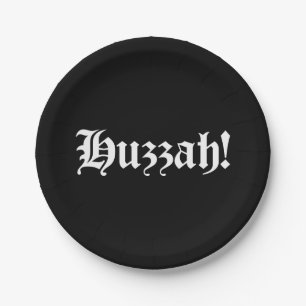 Plato De Papel ¡Huzzah! {Tipografía medieval}