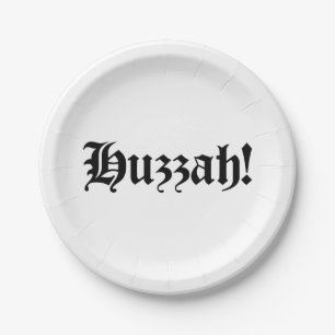Plato De Papel ¡Huzzah! {Tipografía medieval}