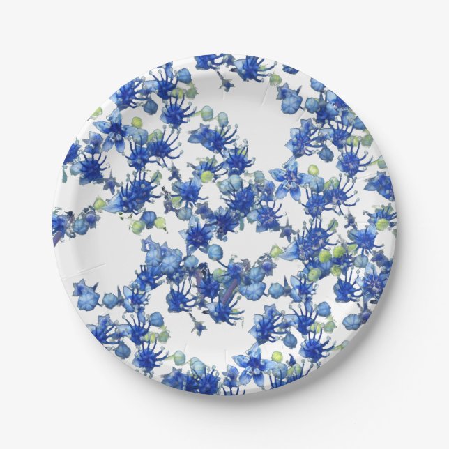 Plato De Papel Hydrangea (Anverso)
