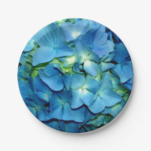 Plato De Papel Hydrangea azul