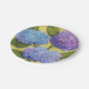 Plato De Papel Hydrangeas de la primavera I