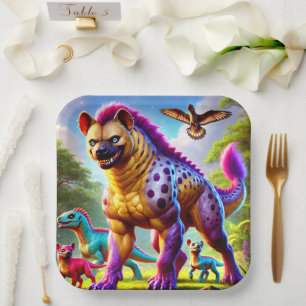 Plato De Papel Hyena Art