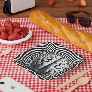 Plato De Papel Hypnotic Mind Maze - Sumergirse en la espiral