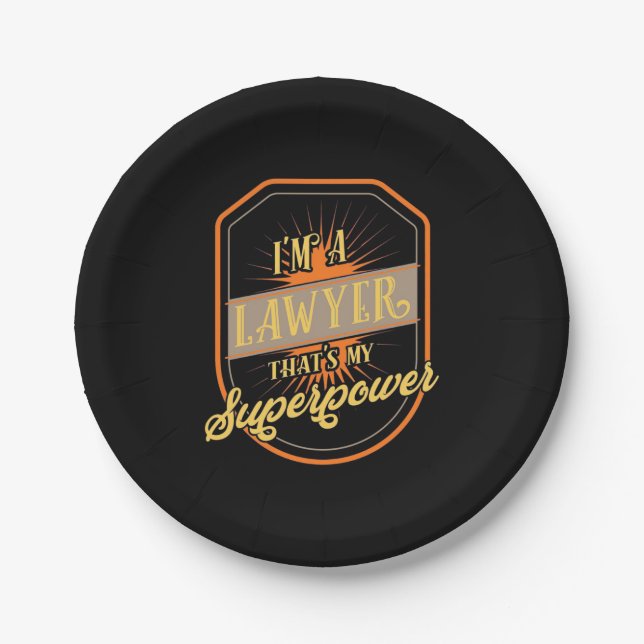 Plato De Papel I Am A Lawyer (Anverso)