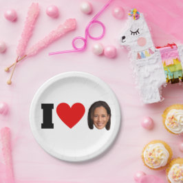 Plato De Papel I Heart Kamala Harris