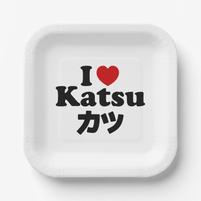 Plato De Papel I Heart [Love] Katsu カ ツ (Anverso)