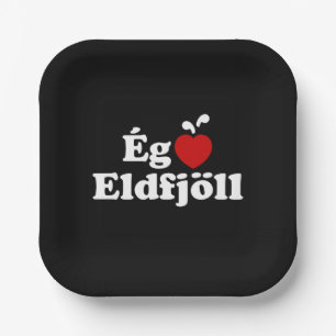 Plato De Papel I Heart (Love) Volcanes [Ég Elska Eldfjöll]