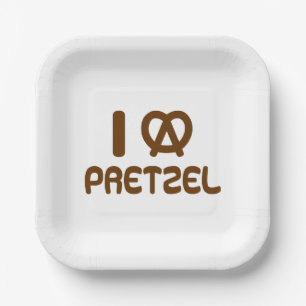 Plato De Papel I Heart Pretzel