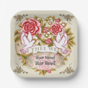 Plato De Papel I Las placas de papel boda Wed