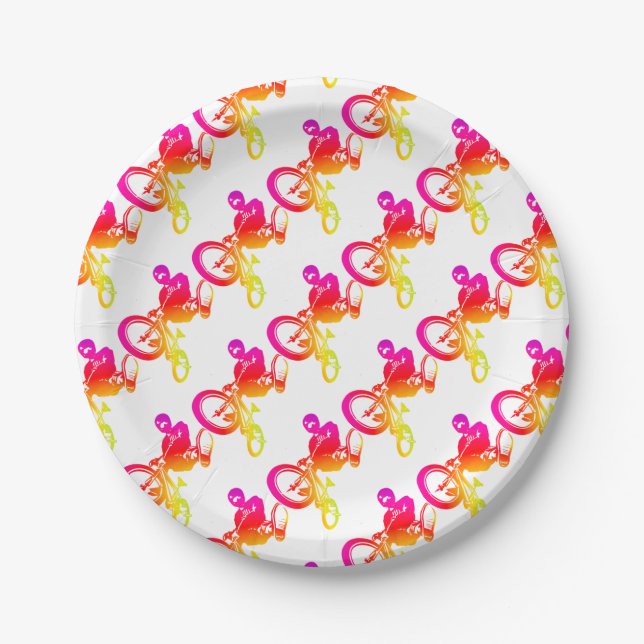 Plato De Papel I Love BMX (Anverso)