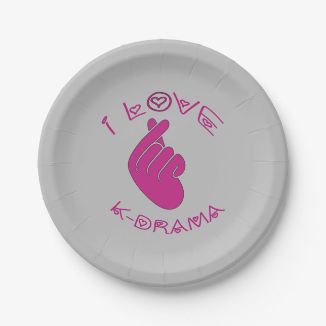 Plato De Papel I love K-DRAMA        (Anverso)