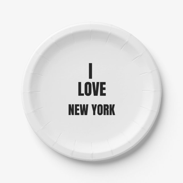 PLATO DE PAPEL I LOVE NEW YORK (Anverso)