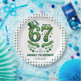 Plato De Papel I Was 6 Now I’m 7 St. Patrick’s Day Boy Birthday