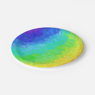 Plato De Papel Icación del arcoiris