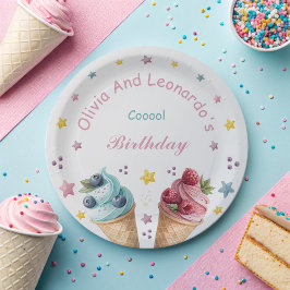 Plato De Papel Ice Cream Guay Birday Party Paper Plate