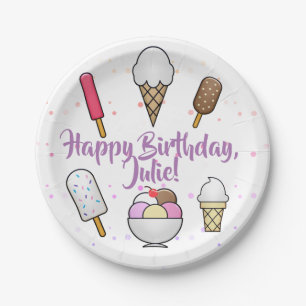 Plato De Papel Ice Cream Parlor Dream
