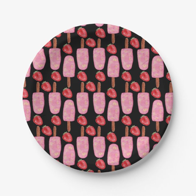 Plato De Papel Ice cream pattern | Lollies pattern | lollipop 1 (Anverso)