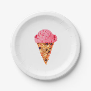 Plato De Papel Ice Cream Pizza
