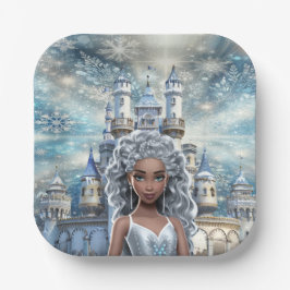Plato De Papel Ice Princess