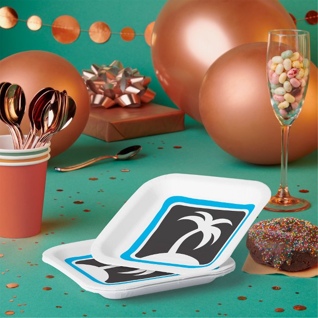 Plato De Papel Icono de árbol de palma (Subido por el creador)