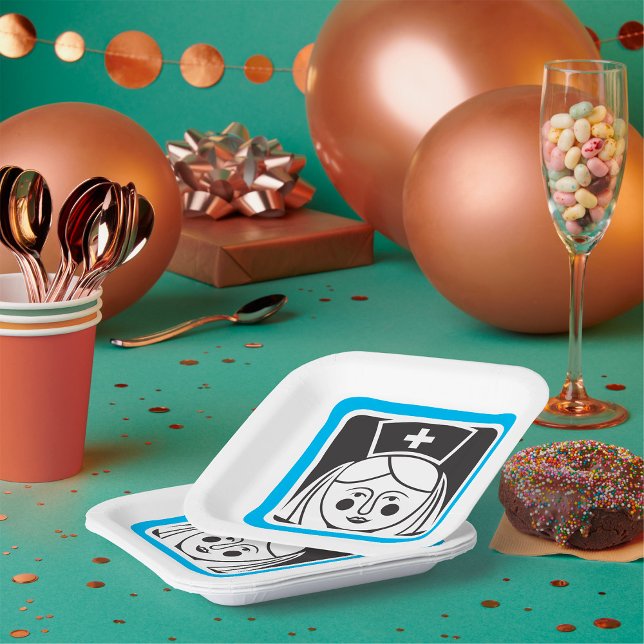 Plato De Papel Icono de enfermera (Subido por el creador)