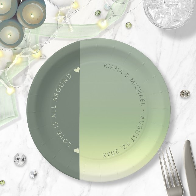 Plato De Papel Id. de prado de primavera de Boda de degradado de  (Subido por el creador)