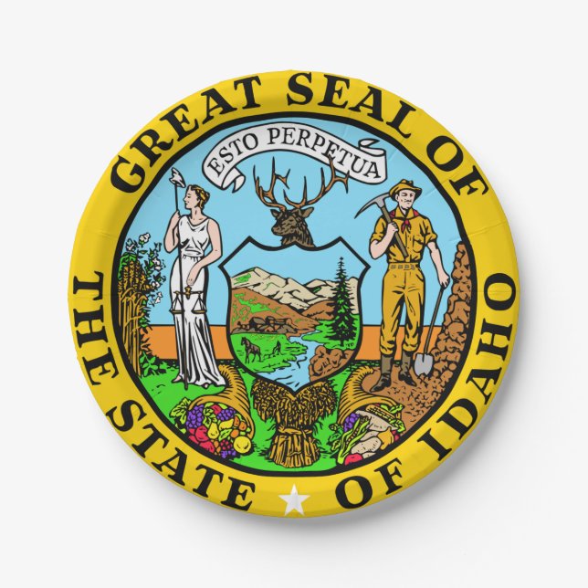 Plato De Papel Idaho (Anverso)