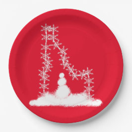 Plato De Papel Idaho Snowflake