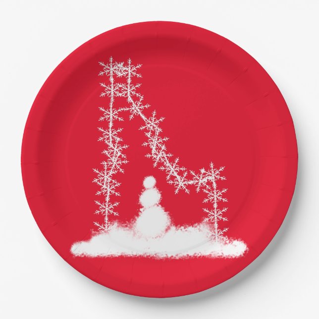 Plato De Papel Idaho Snowflake (Anverso)