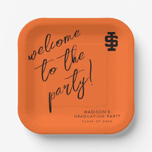 Plato De Papel Idaho State University Bold Bengala Logo (Anverso)