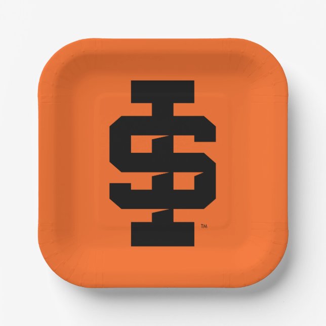 Plato De Papel Idaho State University Bold Bengala Logo (Anverso)