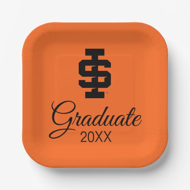 Plato De Papel Idaho State University Bold Bengala Logo (Anverso)