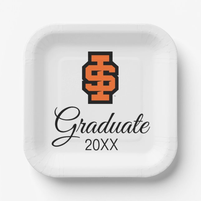 Plato De Papel Idaho State University Bold Bengala Logo (Anverso)