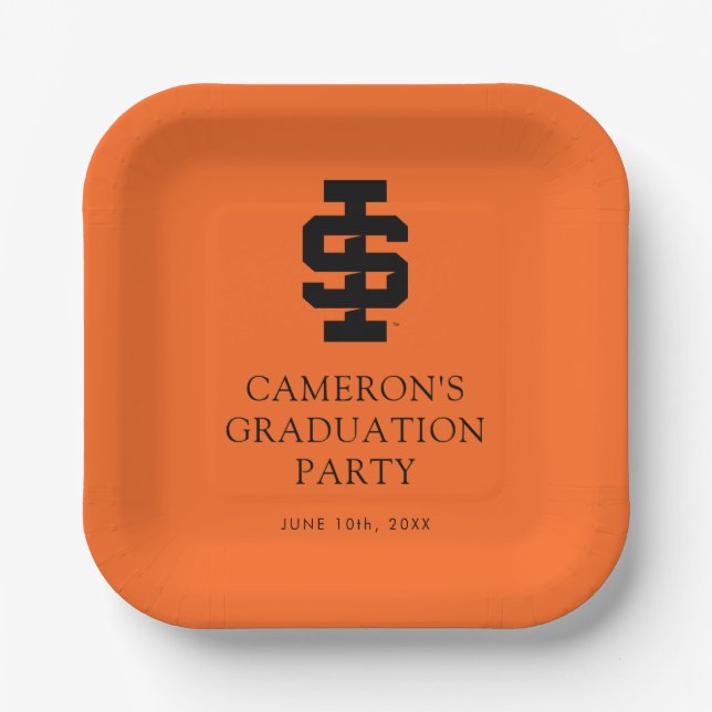 Plato De Papel Idaho State University Bold Bengala Logo (Anverso)