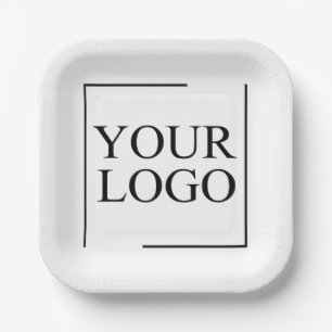 Plato De Papel Idea Personalizado Boda personalizada Añadir logot