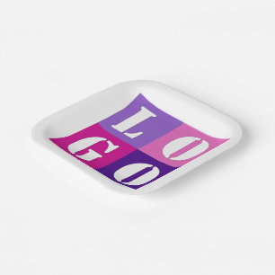 Plato De Papel Idea Personalizado Boda simple y elegante