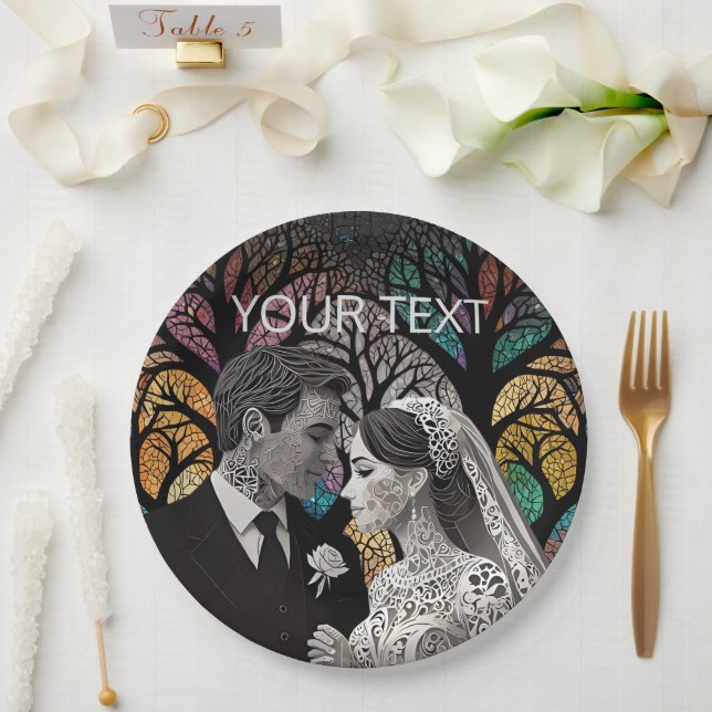 Plato De Papel ideas y regalos bodas (Boda)
