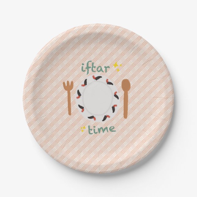 Plato De Papel Iftar Ramadan (Anverso)