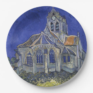 Plato De Papel Iglesia en Auvers-sur-Oise de Vincent van Gogh