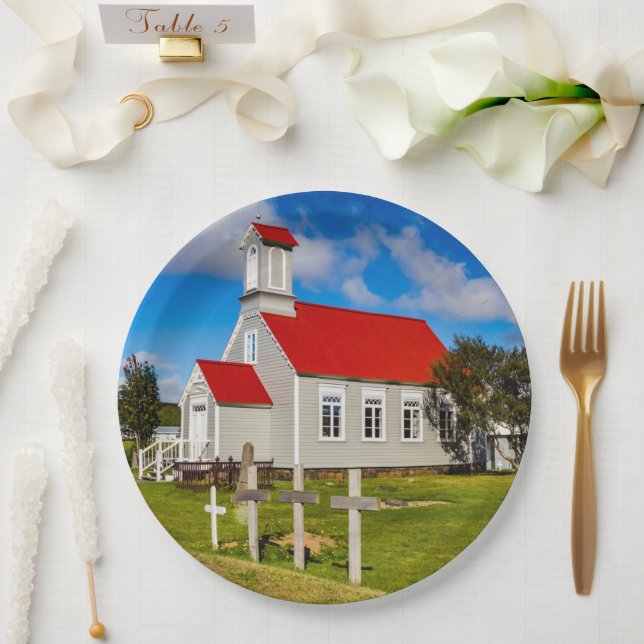 Plato De Papel Iglesia islandesa (Boda)