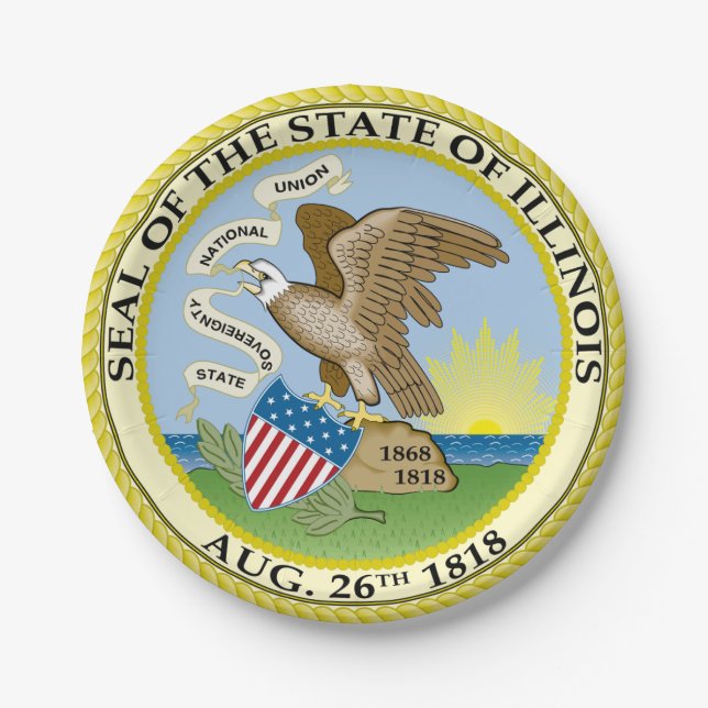 Plato De Papel Illinois (Anverso)