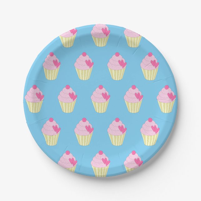 Plato De Papel illusima Azul (Anverso)